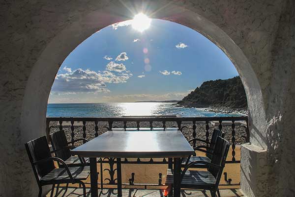 Balcony view of a beach in Costa Del Sol